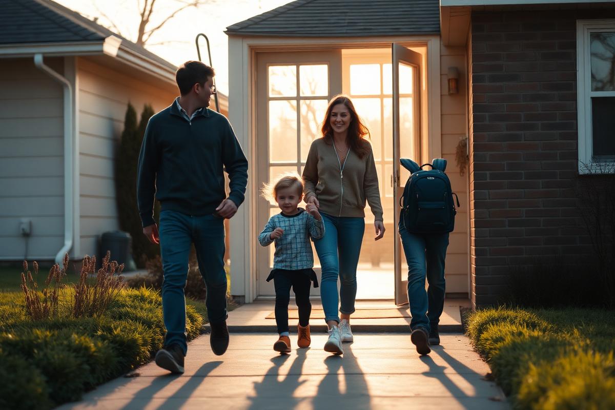 Household scene illustrating busy professionals — One less thing to worry about